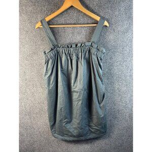 Everlane The Paperbag Dress Dark Slate Sz M Organic Cotton Womans Gray